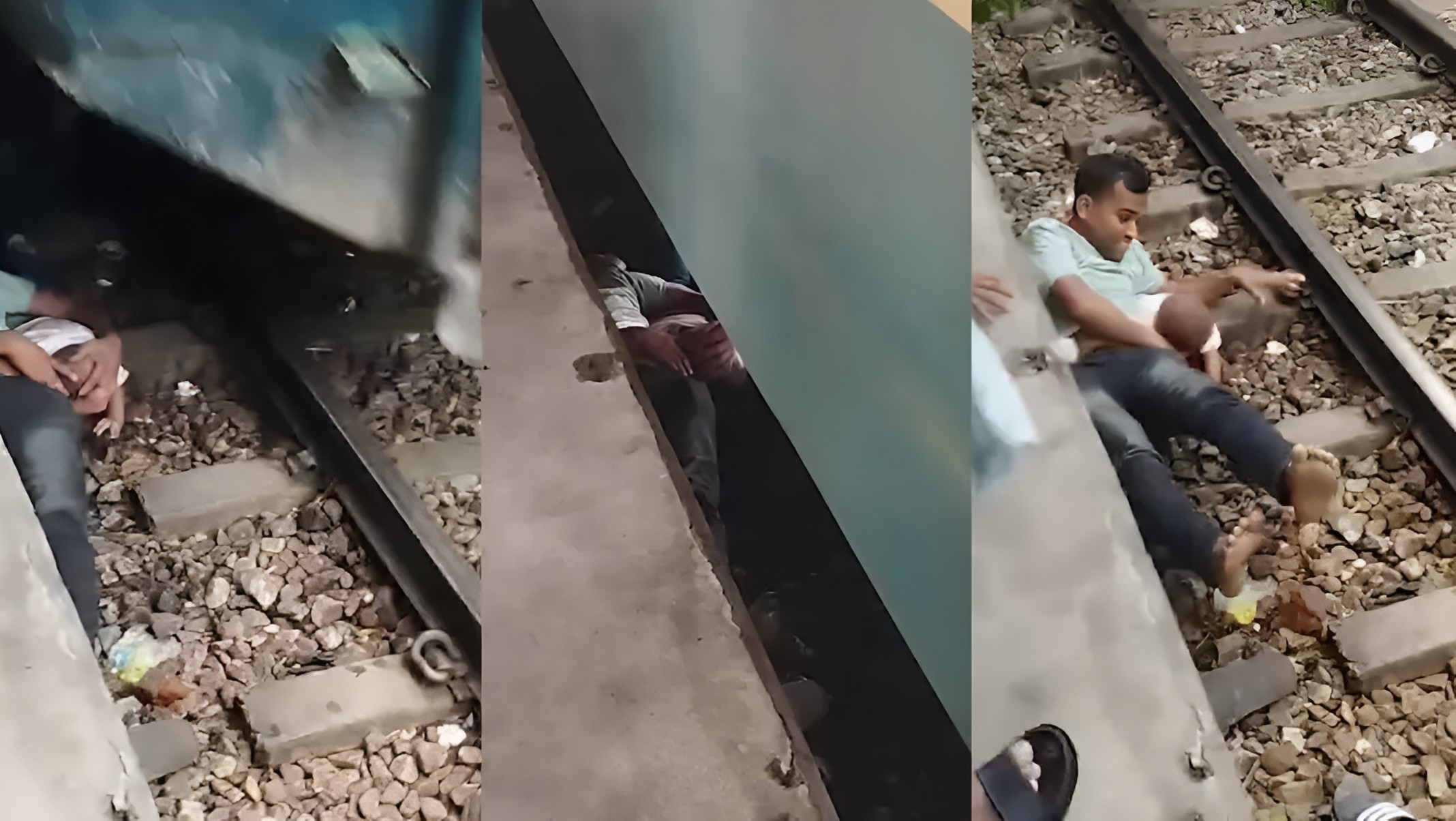 চলন্ত ট্রেন থেকে পড়ে গেল ছেলে, ঝাঁপ দিয়ে বাঁচালেন বাবা